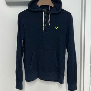 American Eagle Men’s Medium Black Hoodie w/Yellow Logo